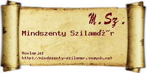 Mindszenty Szilamér névjegykártya